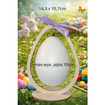 Stojak na jajko wiszące, jajko 14,5cm, sklejka 3mm